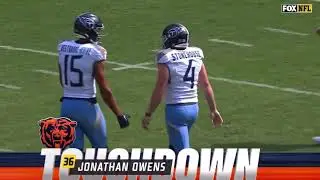 Jonathan Owens BLOCKED PUNT Tocuhdown | Titans vs Bears