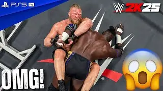 WWE 2K25 - Брок Леснар против Оба Феми - Полный матч на WrestleMania 42 | PS5 Pro [4K60]