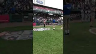 Jeff Weiss National Anthem 8-16-18 Northeast Delta Dental Stadium