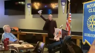 Coach Jason Aubry at the Georgetown RotaryClub