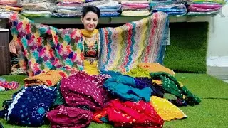 📢 चुंदङी, चुंदङी,चुंदङी 🤗 सोलो ब्लैक और बंधेज की 💯 पक्की काॅटन चुंदङी ☎️ 7988909096# trending#cotton