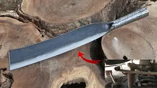 Knife Forging Talent || How to Make a Powerful Bamboo Cutting Knife From Thick Leaf Spring
