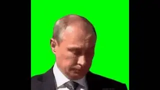 Russian President Vladimir Putin Sad Face on Green screen video