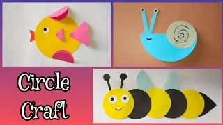 Circle Craft || Circle Paper Animals Craft || Craft for kids || Simple and Easy