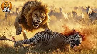 Blood on the Savannah &ndash; Lion vs Zebra Hunt #naturedocumentary
