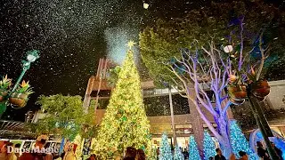Downtown Disney District Snow Moment | Holidays at the Disneyland Resort 2023 4K