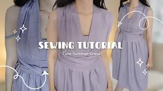 Sew a Cute Summer Dress You Can Wear Multiple Ways | Easy DIY with Pattern Tutorial!