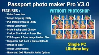 All in one Passport photo maker V3.0 without photoshop