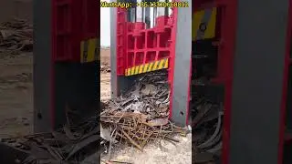 Gantry shear - Shearing scrap steel #metalrecycling  #scraper #shear #recycle