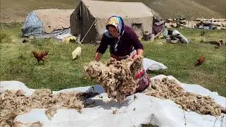 making goat Tulum cheese in heart of sablan mountains,iranian nomadic life