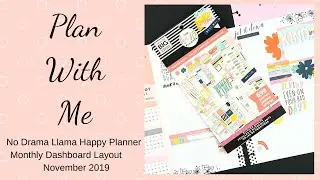 Plan With Me | Monthly Dashboard Layout | Classic Happy Planner | No Drama Llama | November Set Up