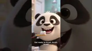 Healthy Panda Habits 🐼🍎 | Kids Learning Short #shorts viral
