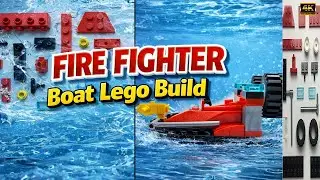 I Make Lego Fire Fighter Boat | Assemble Lego Boat Boat