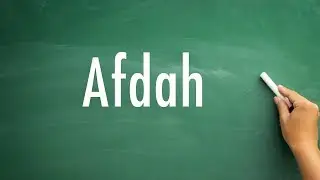 How to pronounce Afdah