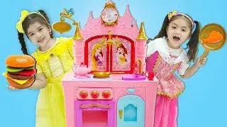 Suri Plays with Princess Kitchen Play Set & Food Toys for Kids