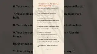 THESE BODY GLITCHES WILL BLOW YOUR MIND #motivation #quotes #psychology #shortvideo #trending #viral