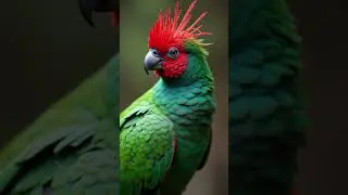 Stunning Close-ups of Emerald & Crimson Feathers  #ai_animation #Resplendent Quetzal