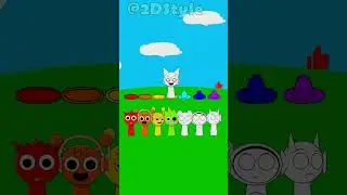 Cat Sing the ColorMixing Song New🌈 | Sprunki Rainbow Party