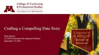 U of M Webinar | Crafting a Compelling Data Story