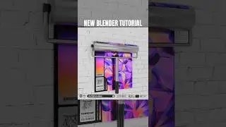 BLENDER TUTORIAL - POSTER MOCKUP LOOP ANIMATION #3d #blender #render #mockup  #blendertutorial