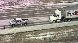 Ford Pickup Rescues Stuck Semi