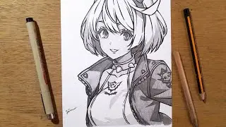 How to draw Elphelt Valentine Guilty Gear | Elphelt Valentine step by step tutorial for beginners 