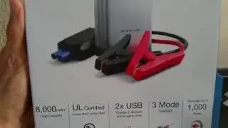 Распаковка автомобильного пускового устройства WINPLUS + портативный аккумулятор для iOS, Android...