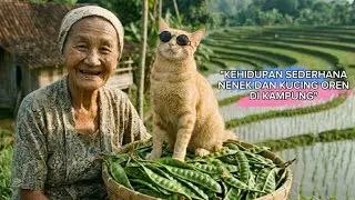 Hidup Sederhana di Kampung 🌿 Nenek Panen Petai Ditemani Kucing Oren Setia