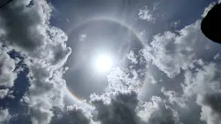 circular rainbow around sun||#halo ||#halorainbow #Nandyal #rainbow  #circularrainbow