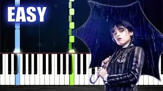 Wednesday - Theme - EASY Piano Tutorial
