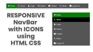 Responsive Navbar with Icons using HTML CSS