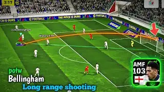 Potw Bellingham long range shooting | Bellingham efootball 2025 review.