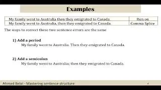 31 - Sentence Problems - Run-on Sentences and Comma Splice