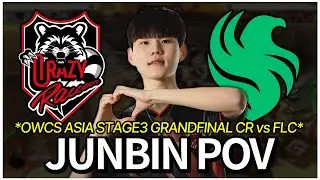 [POV] Crazy Raccoon 준빈(Junbin) 라인하르트 개인 시점 | OWCS STAGE3 ASIA Grandfinals CR vs FLC