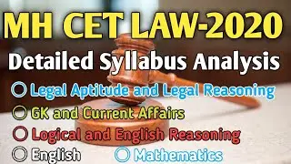 MH CET Syllabus 2020 Detailed Analysis (LLB 3 Year) & (LLB 5 Year) | Law Cet 2020 by scsumit
