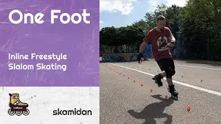 How To One Foot | How To Inline Freestyle Slalom Skating | Trick Clip Basics