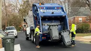 Peterbilt McNeilus Rear Loader FLYING Through Trash