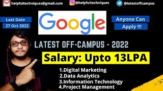 Great Opportunity 🔥 | Google Fresher Off-Campus Drives-2022 | Anyone Can Apply| Apprentice Program.