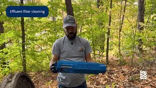 Effluent filter cleaning