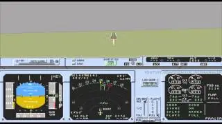 Airbus Flight Trainer (AFT) Final Approach and Landing in Frankfurt