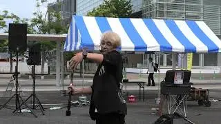 高松大道芸2025          ファイャショー芸人まこと　　石のステージ