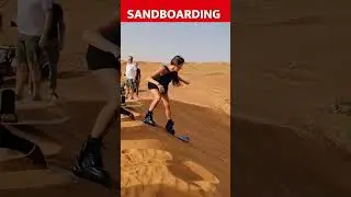 Ride the Dunes: Sandboarding Adventure in Qatar  | Experience the Ultimate Thrill #shortsvideo