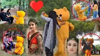 crazy teddy irriteting girl and public reaction 😄😜