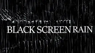 Rainy Night Helps You Fall Asleep Instantly | Heavy Rainstorm & Distant Thunder | Black Screen Rain