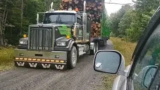SUPER Heavy Duty OFF-ROAD logging truck in the Great Northern Maine Woods.