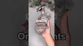 How To Make Glitter Baubles 🎄 DIY Christmas Ornament Holiday Craft #christmascraft #craftidea