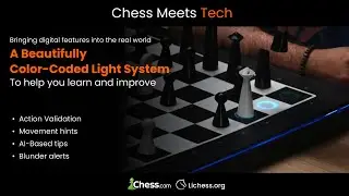 GoChess Mini - AI Electronic Chess Board, Light Up Set for All Skill Levels with Online Play App
