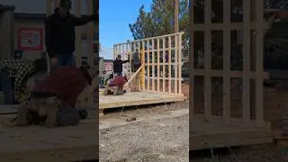 Framing A Shed Walls Time Lapse! #construction #yellowstonepostframe #diy #framing