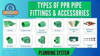 Types of PPR Pipe Fittings & Accessories #ppr #pprpipe #pipefitting #engineering #material #builder