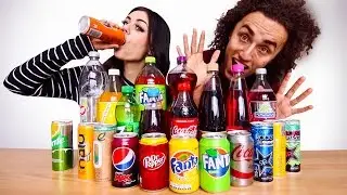TRY TO GUESS THE DRINKS! SODA CHALLENGE!